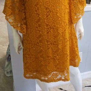 JODY CALIFORNIA WOMENS DRESS FLORAL LACE SIZE L